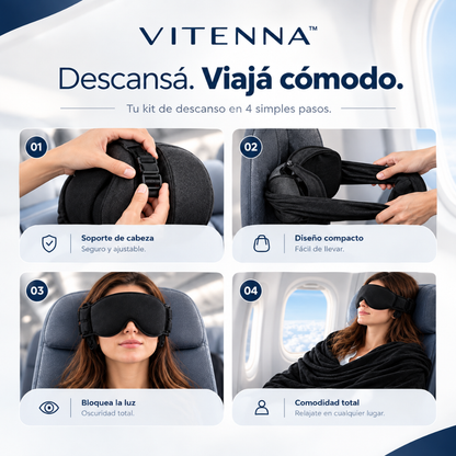 VITENNA™ - Antifaz Ajustable 3 en 1